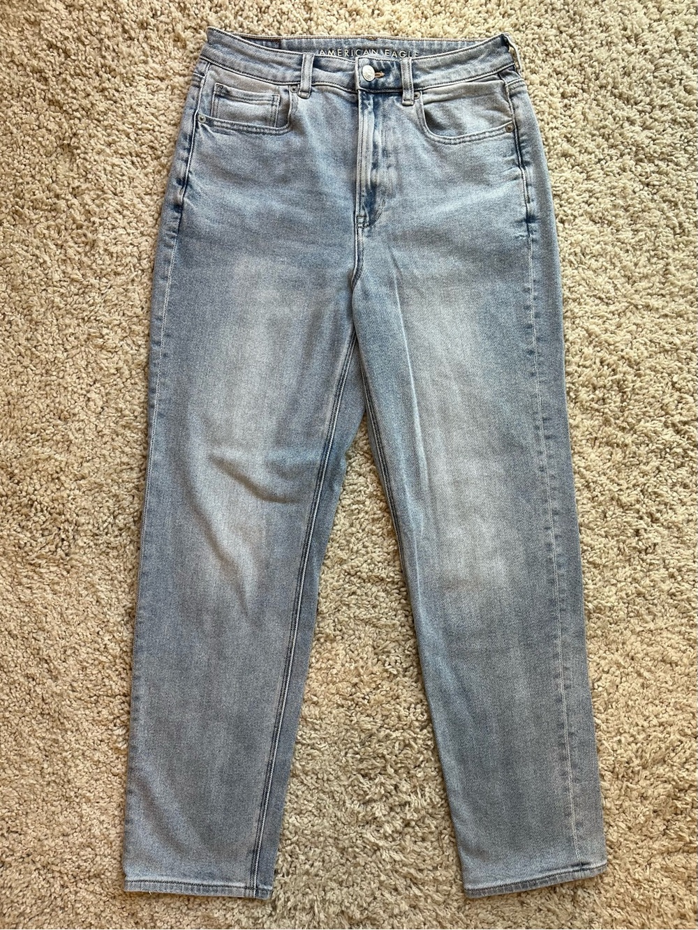 American Eagle High-Waisted Light Blue Mom Jeans